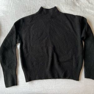 Mock-neck black sweater